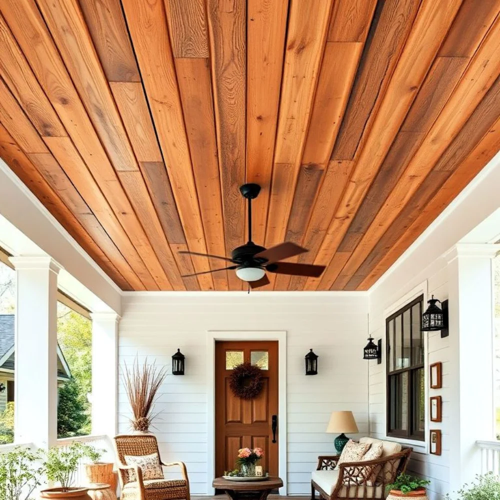 Decorative wood ceiling